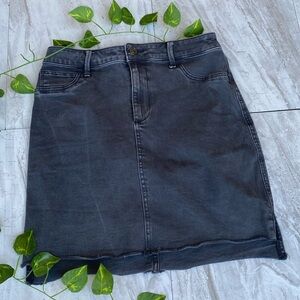 Abercrombie And Fitch High Rise Raw Hem Denim Jean Faded Mini Skirt Edgy A and F